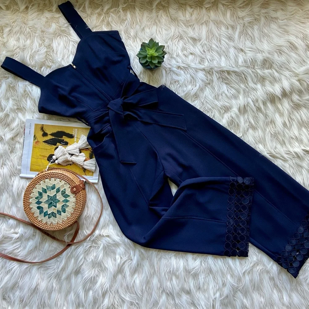 Julia Jordan | Navy Blue Jumpsuit - Picture 1 of 6